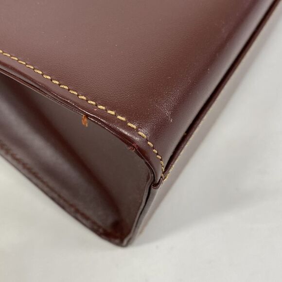 Cartier Handbag Must Leather Bordeaux Gold Hardware Women - Picture 8 of 10